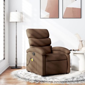 Brown Fabric Massage Recliner by , Armchairs - Ref: Foro24-371705, Price: 214,99 €, Discount: %