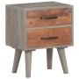 Bedside table solid mango and rough gray wood 40x30x50cm by vidaXL, Nightstands - Ref: Foro24-321806, Price: 84,99 €, Discoun...