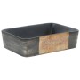 Lavabo encimera rectangular cerámica negro marrón 46x35,5x13 cm de , Lavabos - Ref: Foro24-155076, Precio: 154,40 €, Descuent...