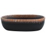 Black orange ceramic oval countertop sink 47x33x13cm by , Sinks - Ref: Foro24-155069, Price: 124,01 €, Discount: %