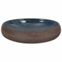 Brown and blue ceramic oval countertop sink 59x40x15cm by , Sinks - Ref: Foro24-155081, Price: 141,45 €, Discount: %