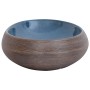 Lavabo sobre encimera ovalado cerámica marrón y azul 59x40x15cm de , Lavabos - Ref: Foro24-155081, Precio: 141,45 €, Descuent...