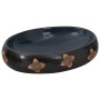 Black and blue ceramic oval countertop sink 59x40x15 cm by , Sinks - Ref: Foro24-155088, Price: 131,99 €, Discount: %