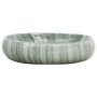 Green ceramic oval countertop washbasin 59x40x15 cm by , Sinks - Ref: Foro24-155083, Price: 162,18 €, Discount: %