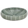 Green ceramic oval countertop washbasin 59x40x15 cm by , Sinks - Ref: Foro24-155083, Price: 162,18 €, Discount: %