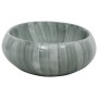 Green ceramic oval countertop washbasin 59x40x15 cm by , Sinks - Ref: Foro24-155083, Price: 162,18 €, Discount: %