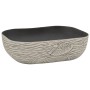 Lavabo encimera rectangular cerámica gris negro 48x37,5x13,5 cm de , Lavabos - Ref: Foro24-155097, Precio: 129,99 €, Descuent...