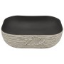 Lavabo encimera rectangular cerámica gris negro 48x37,5x13,5 cm de , Lavabos - Ref: Foro24-155097, Precio: 129,99 €, Descuent...