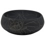 Black ceramic oval countertop washbasin 59x40x15 cm by , Sinks - Ref: Foro24-155112, Price: 132,11 €, Discount: %