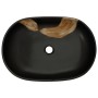 Black ceramic oval countertop washbasin 59x40x14 cm by , Sinks - Ref: Foro24-155106, Price: 161,62 €, Discount: %