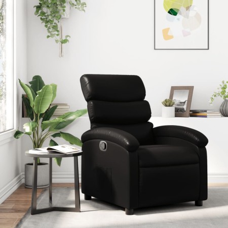 Sillón reclinable de cuero sintético negro de , Sillones - Ref: Foro24-371713, Precio: 199,99 €, Descuento: %