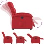 Sillón reclinable de cuero sintético rojo de , Sillones - Ref: Foro24-371718, Precio: 227,79 €, Descuento: %