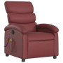 Sillón de masaje reclinable cuero sintético rojo tinto de , Sillones - Ref: Foro24-371724, Precio: 211,94 €, Descuento: %