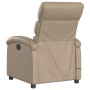 Cappuccino-colored synthetic leather reclining massage chair by , Armchairs - Ref: Foro24-371726, Price: 255,54 €, Discount: %