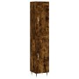 Aparador de madera contrachapada roble ahumado 34,5x34x180 cm de , Aparadores - Ref: Foro24-3200118, Precio: 104,05 €, Descue...