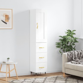 High glossy white plywood sideboard 34.5x34x180 cm by , Sideboards - Ref: Foro24-3200179, Price: 115,99 €, Discount: %