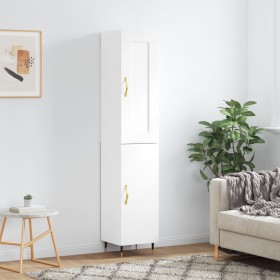 White engineered wood tall sideboard 34.5x34x180 cm by , Sideboards - Ref: Foro24-3200113, Price: 102,09 €, Discount: %