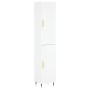 White engineered wood tall sideboard 34.5x34x180 cm by , Sideboards - Ref: Foro24-3200113, Price: 102,09 €, Discount: %