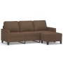 3-Sitzer-Sofa mit braunem Stoffhocker 180 cm von , Sofas - Ref: Foro24-3201040, Preis: 350,51 €, Rabatt: %