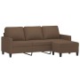 3-Sitzer-Sofa mit braunem Stoffhocker 180 cm von , Sofas - Ref: Foro24-3201040, Preis: 350,51 €, Rabatt: %