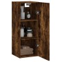 Smoked oak engineered wood wall cabinet 34.5x34x90 cm by , Sideboards - Ref: Foro24-834999, Price: 52,34 €, Discount: %