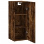 Smoked oak engineered wood wall cabinet 34.5x34x90 cm by , Sideboards - Ref: Foro24-834999, Price: 52,34 €, Discount: %