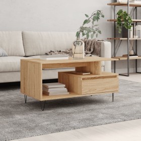 Mesa de centro madera contrachapada roble Sonoma 90x49x45 cm de , Mesas de centro - Ref: Foro24-831023, Precio: 66,99 €, Desc...