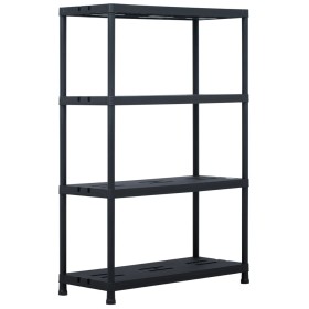 Estantería de plástico 220 kg 90x40x138 cm negro de , Estanterías industriales - Ref: Foro24-45679, Precio: 89,90 €, Descuent...