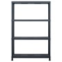 Plastic shelving 220 kg 90x40x138 cm black by , Industrial shelving - Ref: Foro24-45679, Price: 89,90 €, Discount: %