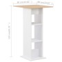 Mesa alta de bar blanco y roble Sonoma 60x60x110 cm de , Mesas de cocina y de comedor - Ref: Foro24-280209, Precio: 88,56 €, ...