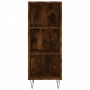 Aparador de madera contrachapada roble ahumado 34,5x34x180 cm de , Aparadores - Ref: Foro24-3199014, Precio: 84,81 €, Descuen...