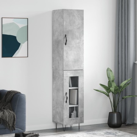 Concrete gray plywood sideboard 34.5x34x180 cm by , Sideboards - Ref: Foro24-3199077, Price: 92,26 €, Discount: %