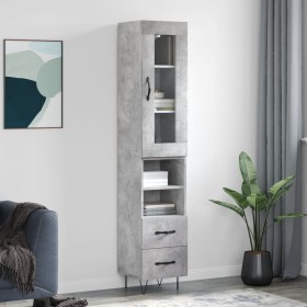 Concrete gray plywood sideboard 34.5x34x180 cm by , Sideboards - Ref: Foro24-3199333, Price: 102,99 €, Discount: %