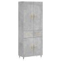 Aparador alto madera contrachapada gris hormigón 69,5x34x180 cm de , Aparadores - Ref: Foro24-3199861, Precio: 148,48 €, Desc...