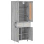 Aparador alto madera contrachapada gris sonoma 69,5x34x180 cm de , Aparadores - Ref: Foro24-3199863, Precio: 151,89 €, Descue...