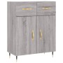 Aparador alto madera contrachapada gris sonoma 69,5x34x180 cm de , Aparadores - Ref: Foro24-3199863, Precio: 151,89 €, Descue...