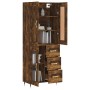 Aparador alto madera contrachapada roble ahumado 69,5x34x180 cm de , Aparadores - Ref: Foro24-3199926, Precio: 162,84 €, Desc...