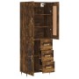 Aparador alto madera contrachapada roble ahumado 69,5x34x180 cm de , Aparadores - Ref: Foro24-3199926, Precio: 162,84 €, Desc...