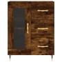 Aparador alto madera contrachapada roble ahumado 69,5x34x180 cm de , Aparadores - Ref: Foro24-3199926, Precio: 162,84 €, Desc...