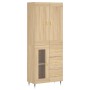 Aparador alto madera contrachapada color roble 69,5x34x180 cm de , Aparadores - Ref: Foro24-3199924, Precio: 151,06 €, Descue...