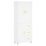 Tall white plywood sideboard 69.5x34x180 cm by , Sideboards - Ref: Foro24-3199985, Price: 179,99 €, Discount: %