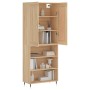 Aparador alto madera contrachapada color roble 69,5x34x180 cm de , Aparadores - Ref: Foro24-3200052, Precio: 112,53 €, Descue...