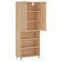 Aparador alto madera contrachapada color roble 69,5x34x180 cm de , Aparadores - Ref: Foro24-3200052, Precio: 112,53 €, Descue...