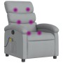 Light Gray Fabric Massage Recliner by , Armchairs - Ref: Foro24-371701, Price: 211,73 €, Discount: %