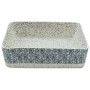 Gray blue ceramic rectangular countertop sink 46x35.5x13 cm by , Sinks - Ref: Foro24-155072, Price: 154,08 €, Discount: %