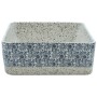 Lavabo de encimera rectangular cerámica gris azul 46x35,5x13 cm de , Lavabos - Ref: Foro24-155072, Precio: 154,08 €, Descuent...