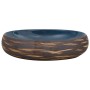 Brown and blue ceramic oval countertop sink 59x40x15cm by , Sinks - Ref: Foro24-155087, Price: 141,45 €, Discount: %