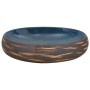 Brown and blue ceramic oval countertop sink 59x40x15cm by , Sinks - Ref: Foro24-155087, Price: 141,45 €, Discount: %