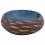 Brown and blue ceramic oval countertop sink 59x40x15cm by , Sinks - Ref: Foro24-155087, Price: 141,45 €, Discount: %