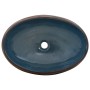 Brown and blue ceramic oval countertop sink 59x40x15cm by , Sinks - Ref: Foro24-155087, Price: 141,45 €, Discount: %